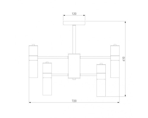 Потолочная люстра Tesoro 70125/8 черный Eurosvet Потолочная люстра Tesoro 70125/8 черный Eurosvet