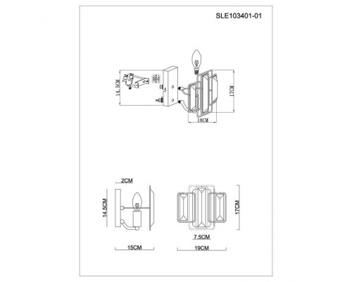 Настенный светильник Giano SLE103401-01 Evoluce Настенный светильник Giano SLE103401-01 Evoluce