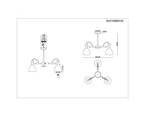 Потолочная люстра Balcamo SLE103802-03 Evoluce Потолочная люстра Balcamo SLE103802-03 Evoluce