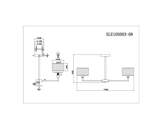 Потолочная люстра Belge SLE105003-08 Evoluce Потолочная люстра Belge SLE105003-08 Evoluce