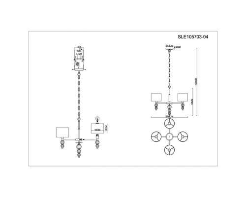 Подвесная люстра Ramer SLE105703-04 Evoluce Подвесная люстра Ramer SLE105703-04 Evoluce