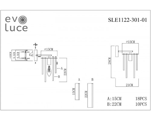 Бра Lynden SLE1122-301-01 Evoluce Бра Lynden SLE1122-301-01 Evoluce