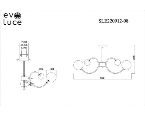 Потолочная люстра Formae SLE220912-08 Evoluce Потолочная люстра Formae SLE220912-08 Evoluce