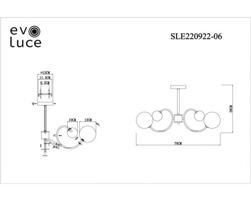 Потолочная люстра Formae SLE220922-06 Evoluce Потолочная люстра Formae SLE220922-06 Evoluce