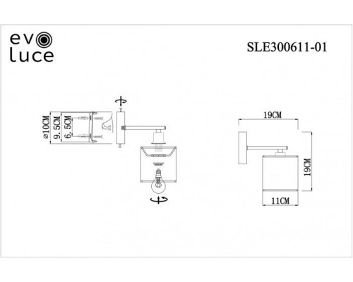 Бра Essenza SLE300611-01 Evoluce Бра Essenza SLE300611-01 Evoluce