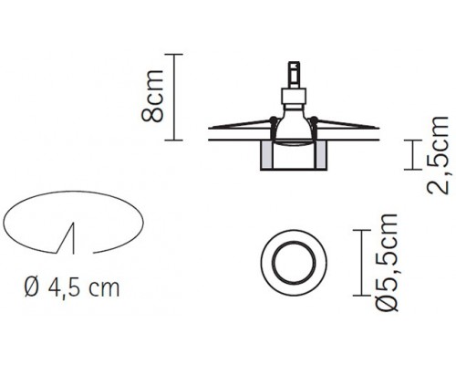 Точечный светильник Venere D55F0611 Fabbian Точечный светильник Venere D55F0611 Fabbian