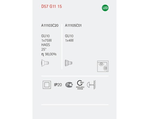 Спот Beluga D57G1331 Fabbian Спот Beluga D57G1331 Fabbian