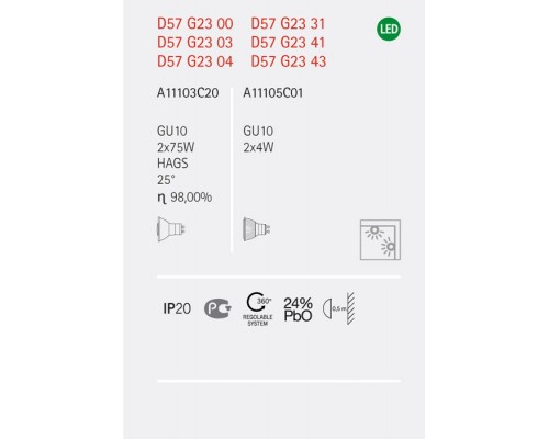 Спот Beluga D57G2300 Fabbian Спот Beluga D57G2300 Fabbian