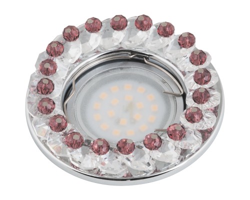 Точечный светильник Peonia DLS-P115 GU5.3 CHROME/CLEAR+PURPLE Fametto Точечный светильник Peonia DLS-P115 GU5.3 CHROME/CLEAR+PURPLE Fametto