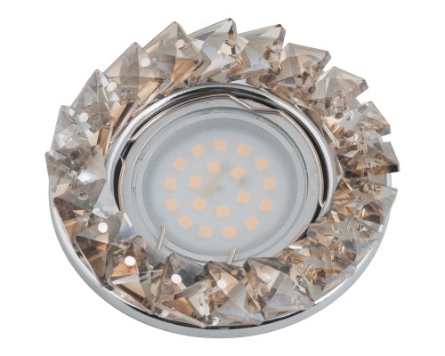 Точечный светильник Peonia DLS-P116 GU5.3 CHROME/COGNAC Fametto Точечный светильник Peonia DLS-P116 GU5.3 CHROME/COGNAC Fametto