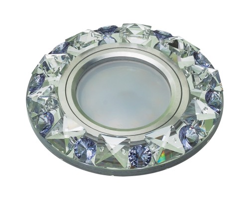 Точечный светильник Peonia DLS-P123 GU5.3 CHROME/CLEAR+PURPLE Fametto Точечный светильник Peonia DLS-P123 GU5.3 CHROME/CLEAR+PURPLE Fametto