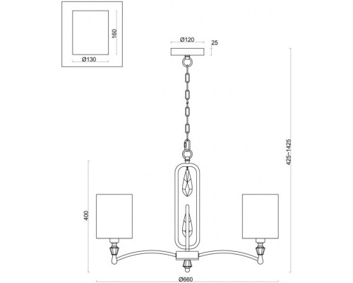 Подвесная люстра Riverside FR1007PL-05BS Freya Подвесная люстра Riverside FR1007PL-05BS Freya