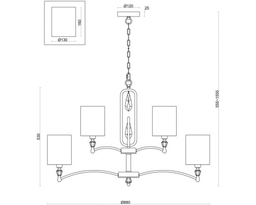 Подвесная люстра Riverside FR1007PL-12N Freya