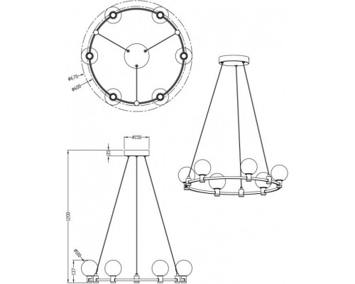 Подвесная люстра Urban FR4005PL-06B1 Freya Подвесная люстра Urban FR4005PL-06B1 Freya