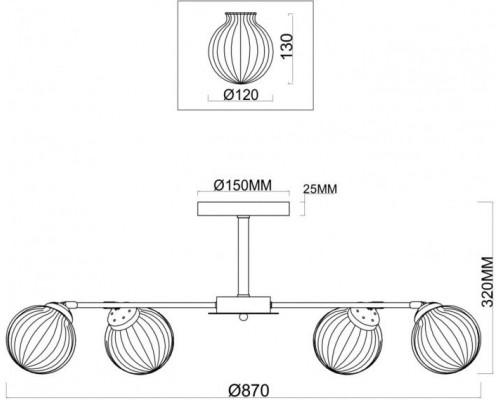Потолочная люстра Daisy FR5041PL-10BS Freya Потолочная люстра Daisy FR5041PL-10BS Freya