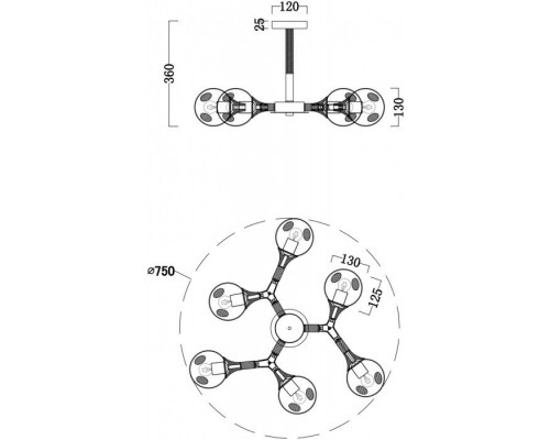 Потолочная люстра Amy FR5105CL-06W Freya Потолочная люстра Amy FR5105CL-06W Freya