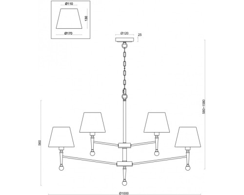 Подвесная люстра Rosemary FR5190PL-12BS Freya Подвесная люстра Rosemary FR5190PL-12BS Freya