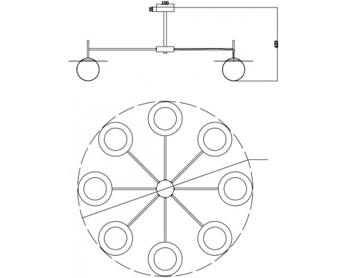 Потолочная люстра Camelia FR5202PL-08BS Freya Потолочная люстра Camelia FR5202PL-08BS Freya