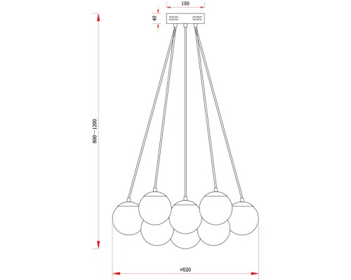 Подвесной светильник Fiesta FR5231PL-13CH Freya Подвесной светильник Fiesta FR5231PL-13CH Freya