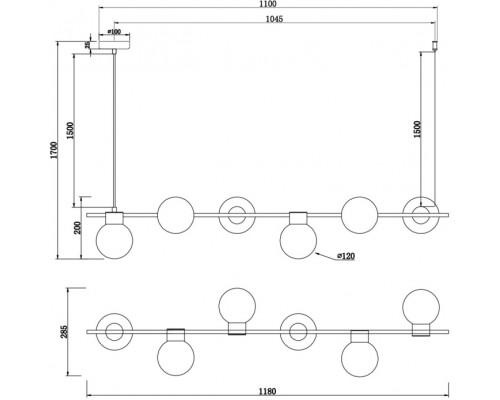 Подвесной светильник Gatsby FR5232PL-06B1 Freya Подвесной светильник Gatsby FR5232PL-06B1 Freya