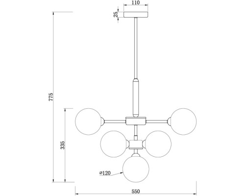 Потолочная люстра Inversion FR5233PL-13BS Freya Потолочная люстра Inversion FR5233PL-13BS Freya