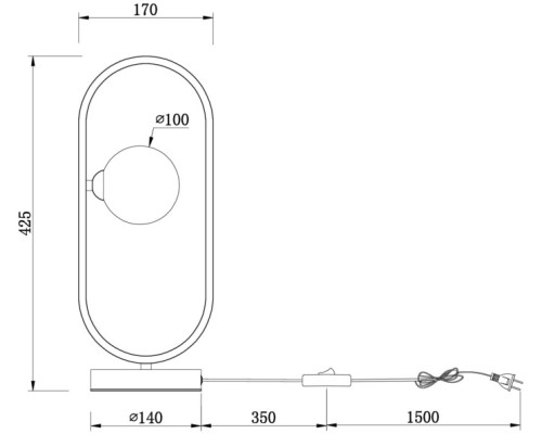 Интерьерная настольная лампа Inversion FR5233TL-01BS Freya Интерьерная настольная лампа Inversion FR5233TL-01BS Freya