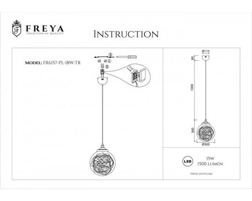 Подвесной светильник Isabel FR6157-PL-18W-TR Freya Подвесной светильник Isabel FR6157-PL-18W-TR Freya