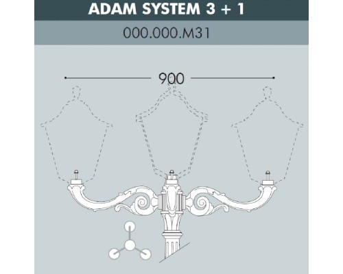 Консоль Adam 000.000.M31.A0 Fumagalli