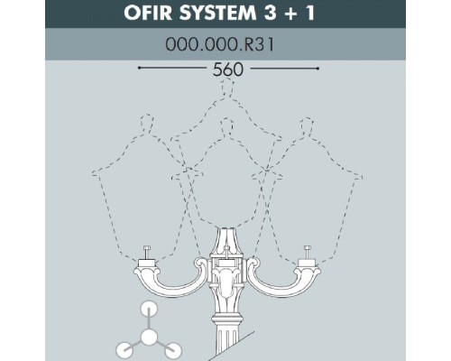 Консоль Ofir 000.000.R31.A0 Fumagalli