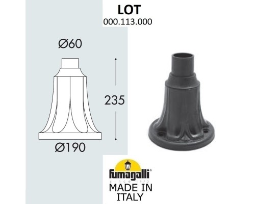 База Lot 000.113.000.A0 Fumagalli База Lot 000.113.000.A0 Fumagalli
