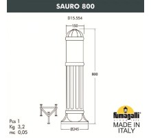 Наземный светильник Sauro D15.554.000.VYF1R Fumagalli