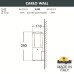 Настенный светильник уличный Carlo DR1.570.000.AXU1L Fumagalli