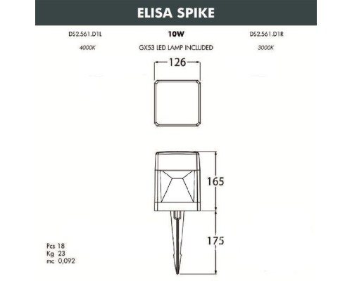 Грунтовый светильник Elisa DS2.561.000.WXD1L Fumagalli