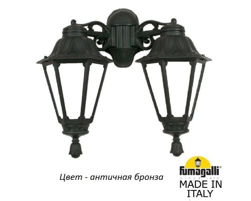 Настенный фонарь уличный Rut E26.141.000.BYF1RDN Fumagalli Настенный фонарь уличный Rut E26.141.000.BYF1RDN Fumagalli