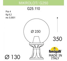 Наземный фонарь Globe 250 G25.110.000.VZE27 Fumagalli