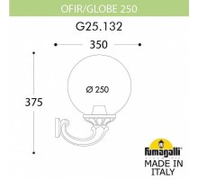 Настенный светильник уличный Globe 250 G25.132.000.BYE27 Fumagalli