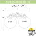 Настенный светильник уличный Globe 300 G30.141.000.WYE27DN Fumagalli