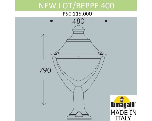Наземный фонарь Beppe P50.115.000.LXH27 Fumagalli Наземный фонарь Beppe P50.115.000.LXH27 Fumagalli