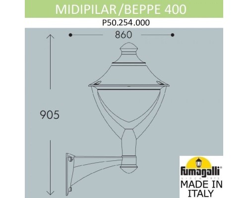 Настенный фонарь уличный Beppe P50.254.000.AXH27 Fumagalli Настенный фонарь уличный Beppe P50.254.000.AXH27 Fumagalli