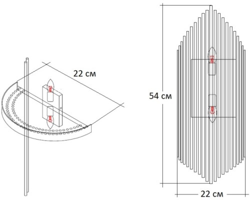 Бра 62GDW-901-550 Garda Decor Бра 62GDW-901-550 Garda Decor