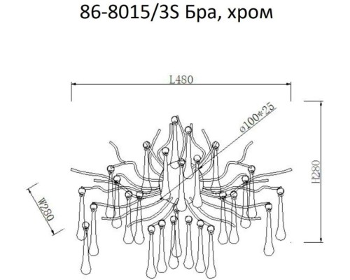 Бра  86-8015/3S Garda Decor