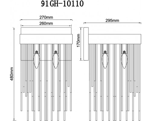 Бра 91GH-10110 Garda Decor Бра 91GH-10110 Garda Decor