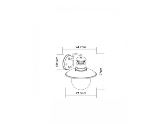 Настенный фонарь уличный Sella 3272R Globo Настенный фонарь уличный Sella 3272R Globo