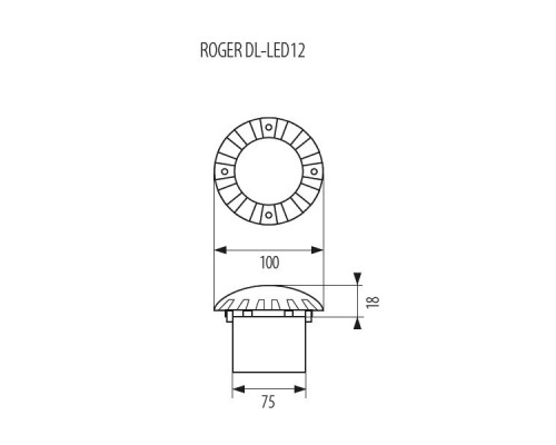 Встраиваемый светильник уличный Roger Dl-led 7280 Kanlux Встраиваемый светильник уличный Roger Dl-led 7280 Kanlux