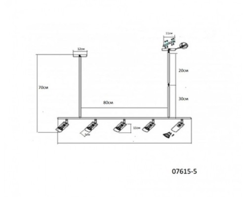 Подвесной светильник Кайко 07615-5 Kink Light