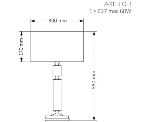 Интерьерная настольная лампа ARTU ART-LG-1(N/A) Kutek