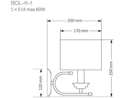 Бра BOLT BOL-K-1(N/А) Kutek