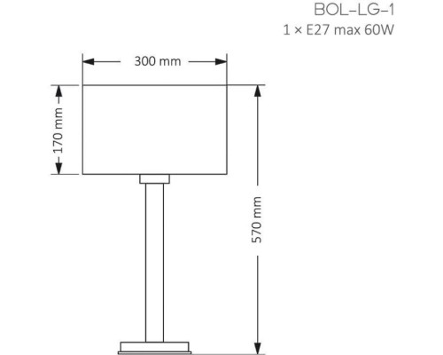 Интерьерная настольная лампа BOLT BOL-LG-1(N/А) Kutek