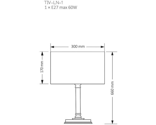 Интерьерная настольная лампа TIVOLI TIV-LN-1(N) Kutek