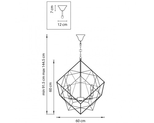 Подвесная люстра Gabbia 732267 Lightstar Подвесная люстра Gabbia 732267 Lightstar